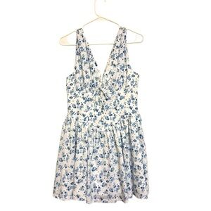 blue dress with flower The Lily Dress in Provencal Blue Floral 18 / Provencal Blue Floral main image 1